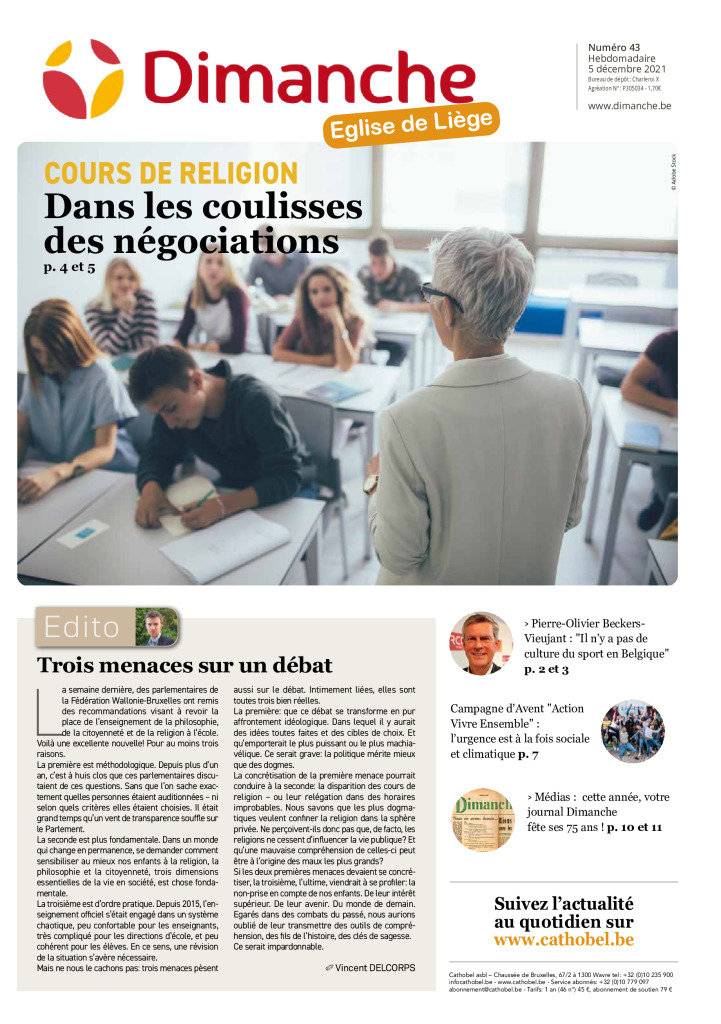 Le Journal Dimanche – 01/12/2021 – Liège