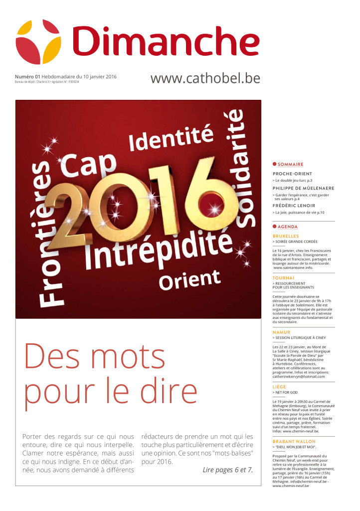 Le Journal Dimanche – 10/01/2016